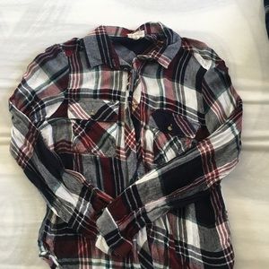 Super soft plaid button up